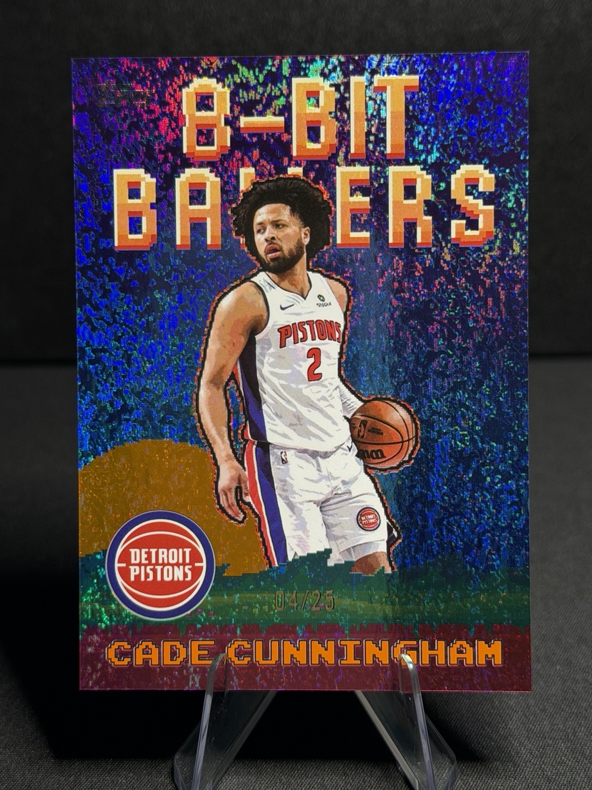 2025-26 Topps 8-Bit Ballers Cade Cunningham #8B-1 Orange Holofoil /25