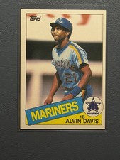 1985 Topps - Alvin Davis #145 (RC) Seattle Mariners Rookie Card ￼. rookie card picture