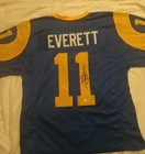 NFL Jim Everett Rams Royal Blue And Yellow JSA Certified Signed Jersey