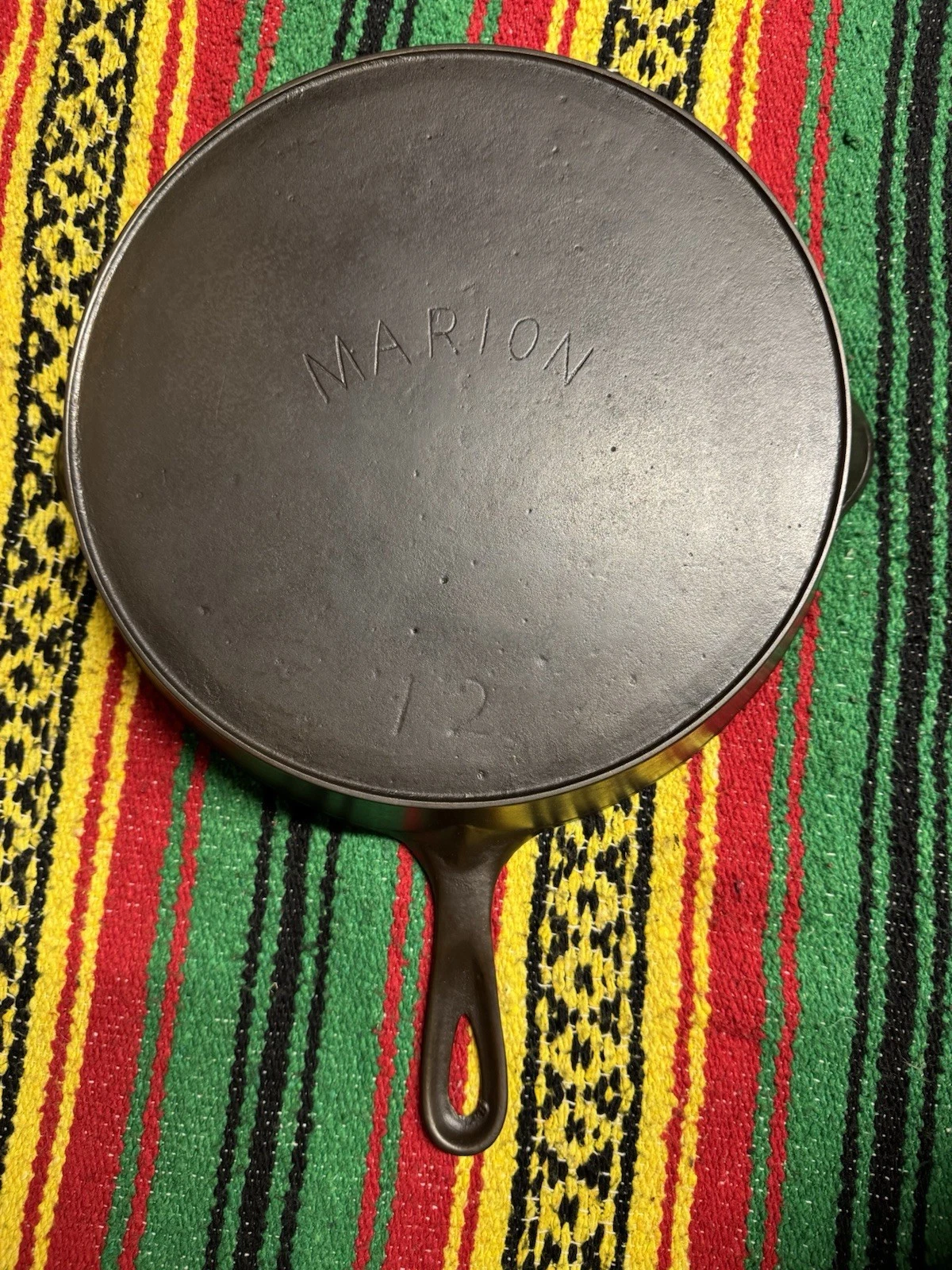 Very hard to find Marion Cast Iron Skillet Frying Pan No. 12
Opens in a new window or tab