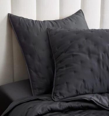 NWOT! - Quince Organic Bamboo Charcoal Euro Set Of 2 Shams! 26'' X 26''  (T13)