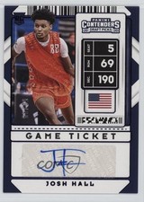 2020 Panini Contenders Draft Picks Game Ticket Purple 50/99 Josh Hall #107 02w5