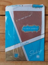 Vintage Ketron-Dorset Seamfree Micromesh Sheer Nylon Stockings 1950s - 10 Beige