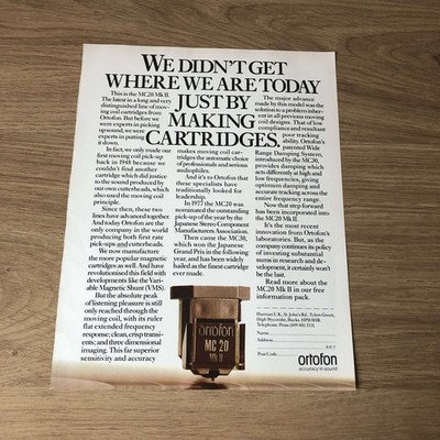 GRAM114 MAGAZINWERBUNG 11X8 ORTOFON MC20 MK II PATRONE