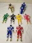 Vintage 1990s Power Rangers Mix Lot of Bandai Action Figures & Two Vehicles
