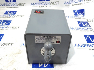 New Cutler Hammer 9402H306A 107553D1 Selective Control Speed Switch Station 1-10