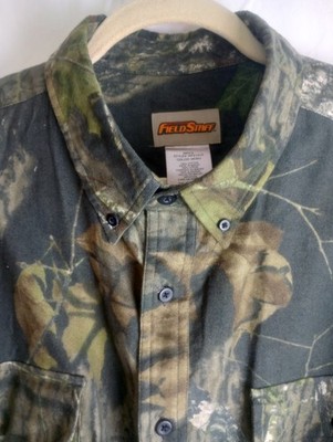 Mossy Oak Mens 2XL (50-52) L/S Button Down Shirt By Fieldstaff Break-Up NOS