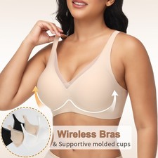 Women's Bras No Underwire Wireless Bralettes Push Up Supportive Comfortable Bras