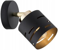 Wandleuchte Schlafzimmer Schwarz Gold E27 Flexibel T:15 Cm Wandlampe Wohnzimmer