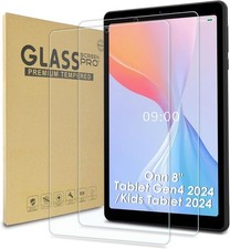 2 Pack Screen Protector for Onn 8" Tablet Gen4 2024, Case Friendly Tempered Glas