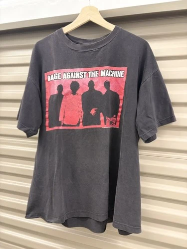 Rage Against The Machine Shirt Mens XL Black Gi 1990s vintage concert t-shirt, vintage, size XL, single stitch, B+ condition