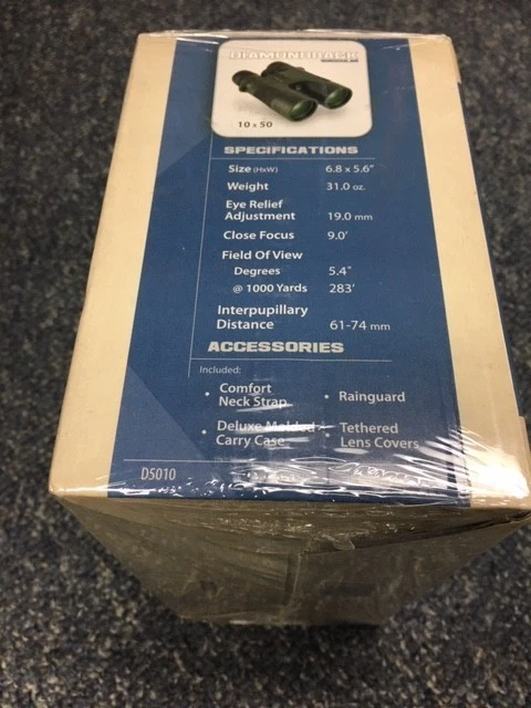 Vortex Diamondback 10x50 Binoculars Model D5010 - Brand New in Sealed Box - Image 4 of 4