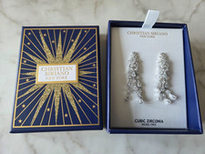 Christian Siriano Earrings Cubic Zirconia Chandelier Drop