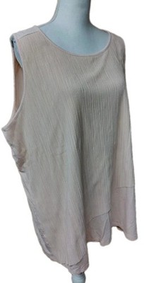   The Limited Collection Women's Sleeveless Crinkled Blouse Plus Size 2X Peach