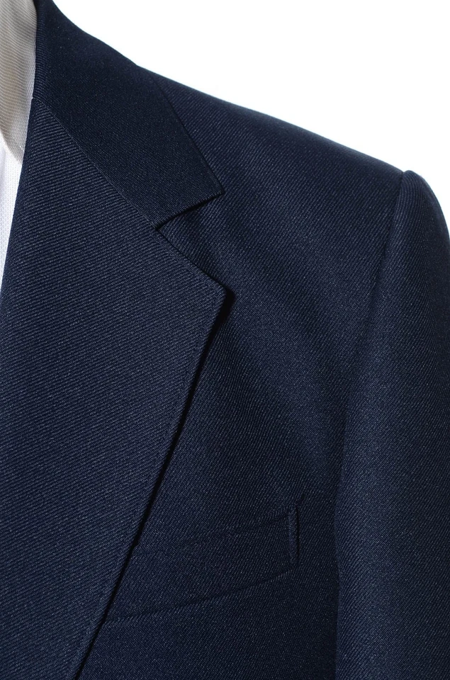 40R Vintage 70s Sears Navy-Blue Polyester 2-Piece Suit 36x31 Trousers Jacket M - Image 4 of 4