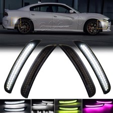 For 2015-23 Dodge Charger Led Side Marker Lights Front Rear Fender Lamp Set 4x