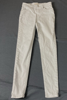 Levi's721 High Rise Skinny Jean Womens 26 White Stretch Denim Big E Prem Cotton