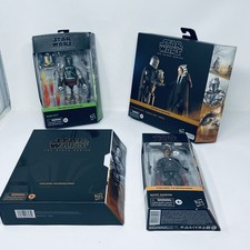 Star Wars Black Series 6" Lot of 4 Boba Fett Mandalorian Grogu Moff Gideon