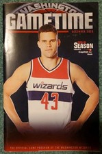 DEC 2015 WASHINGTON WIZARDS GAMETIME PROGRAM - KRIS HUMPHRIES COVER 2015-16 NBA