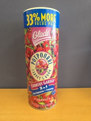 Glade Potpourri Carpet & Room Country Garden 1996, 42 oz DISCONTINUED Open 2/3 