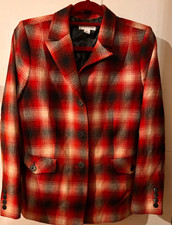 Pendleton Wool Winter Getaway Plaid Jacket Blazer size 12 New
