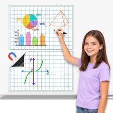 Magnetic Grid Graph Paper,Large Dry Erase Chart Whiteboard Paper