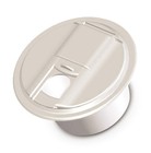 American Motorhome RV Power Cord Cable Hatch, White Round B101