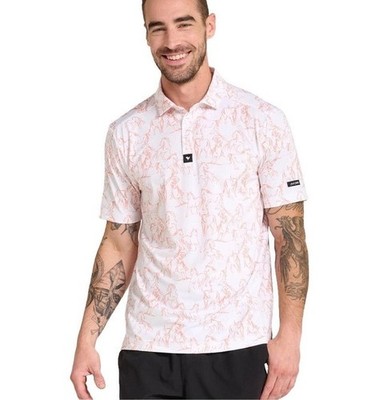 Bad Birdie Men's Polo Shirt Wild Horses Performance Golf, Size Large