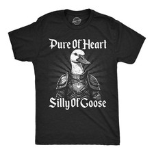 Mens Funny T Shirts Pure Of Heart Silly Of Goose Sarcasit Graphic Novely Tee for