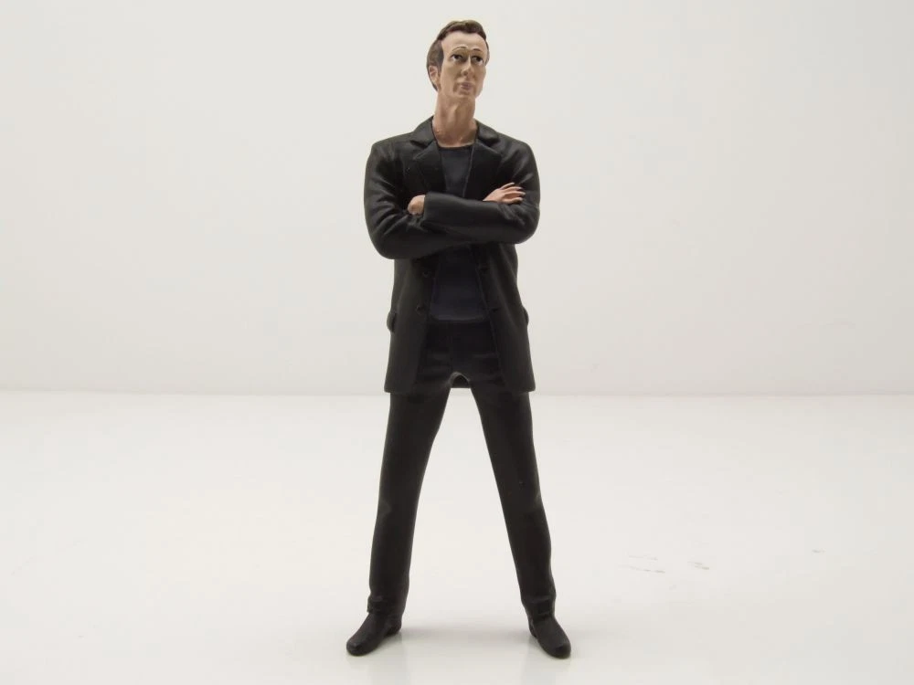 Figurina In Resina Scala 1/18 "Boss Man" - Personaggio Dipinto 9 Cm Per Diorami Auto E Modellismo