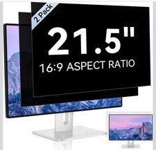 2-Pack- 21.5" Monitor Privacy Screen 16:9 Anti-Glare Blue Light Filter Removable