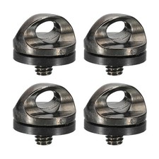 4 Pcs 1/4 Inch Thread Aluminum Alloy Camera Neck Strap Screw Holder, Black