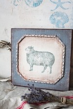 Ostern Schaf Deko-Paneel Landhaus Deko Bild shabby Handarbeit