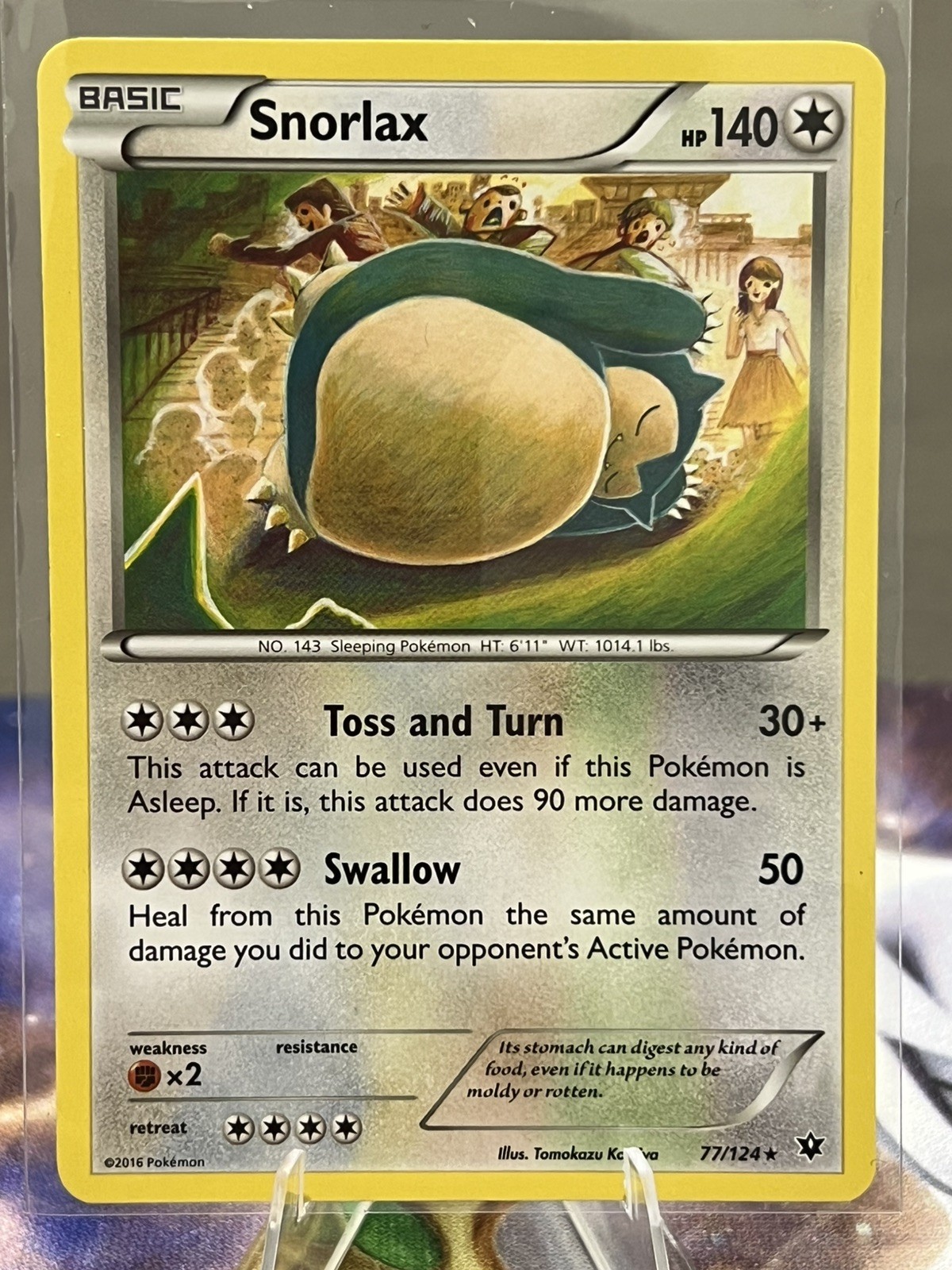 Snorlax 77/124 Pokemon Card Fates Collide Rare NM