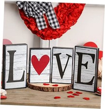 Valentine's Day D cor 4 PCS Reversible St. Patrick's Day Wood Signs Tiered