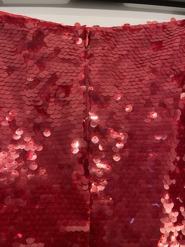 Marks&Spencer Sequin party Midaxi Midi Pencil Skirt Size 16 Regular Red BNWT M&S - Picture 7 of 11