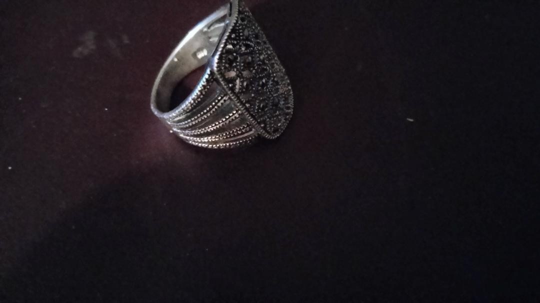 Antiques sterling silver statement ring vintage r… - image 2