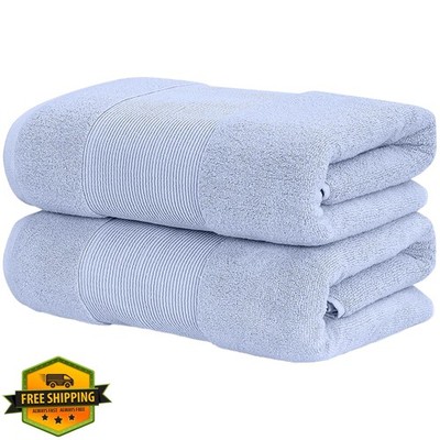 Modern Threads bath sheet set blue 2 pack cotton
