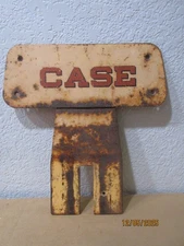 Vintage Case Farm Equipment Very Heavy Metal Yellow Sign Emblem Logo Tractor