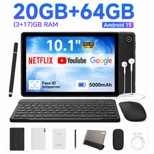 AEEZO 10.1" Tablet Android 15 20 64GB WIFI 5G Dual Camera 8MP/5MP YouTube Google