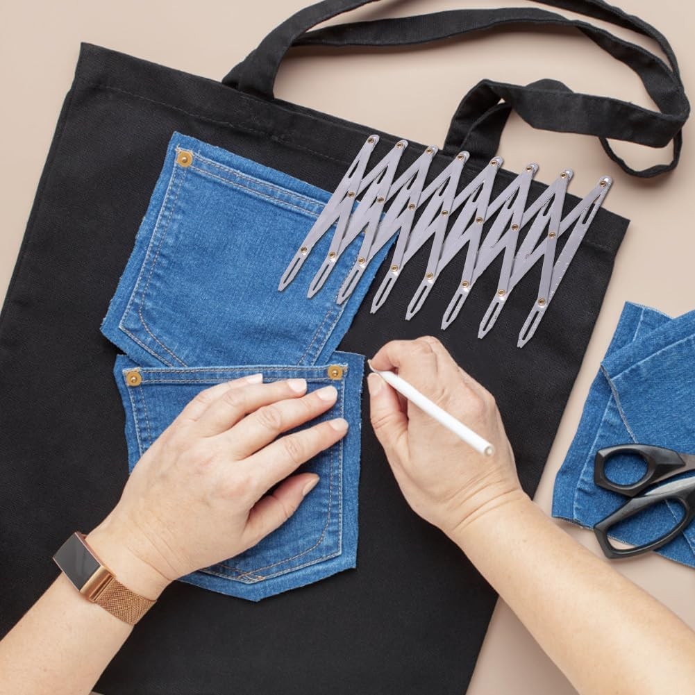 Tiiyee Expanding Sewing Gauge, Equal Space Divider Aluminum Quilting Button... 