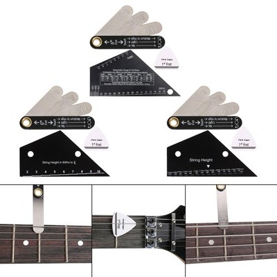 3 Stück Gitarrensaiten Action Gauge Plektrum Kapodaster für klassische E-Gitarre
