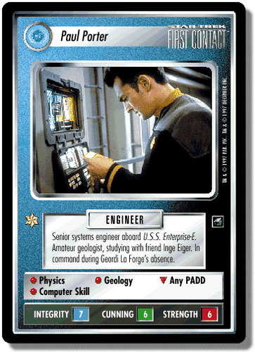 Paul Porter - First Contact - Star Trek CCG 1E - Imagen 1 de 6