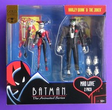 McFarlane BTAS HARLEY QUINN JOKER MAD LOVE Two 2 Pack Gold Label ANIMATED SERIES