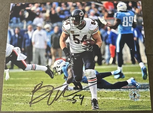 BRIAN URLACHER Signed AUTO Chicago Bears 8x10 Photo HOF LEGEND Urlacher COA HOLO
