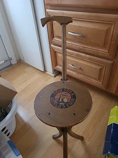 Vintage Wooden Cane And Stool Set New York Worl's Fair 1940's