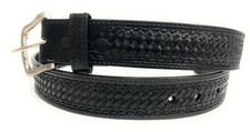 MEN'S HEAVY DUTY BASKET WEAVE WESTERN CASUAL OR WORK LEATHER BELT