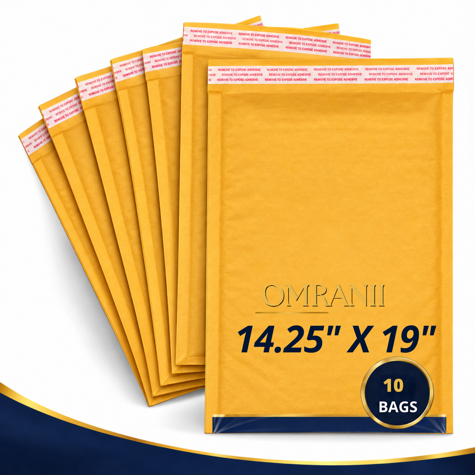 Kraft Poly Mailers #7, 14.25" X 19" Multiple Bags | Waterproof & Durable Bags