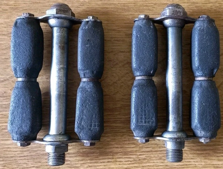 Coppia Pedali Neri Nero Modello R Union Per Bici D'Epoca Universali