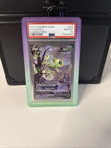 Pokémon TCG Celebi v Fusion Strike Holo PSA 10 Gem Mint Card 245/264